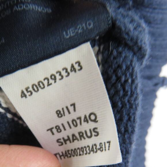 Tommy Hilfiger Women's Navy & Green Knit Striped Preppy Quarter Zip Sweater XL - Picture 4 of 7